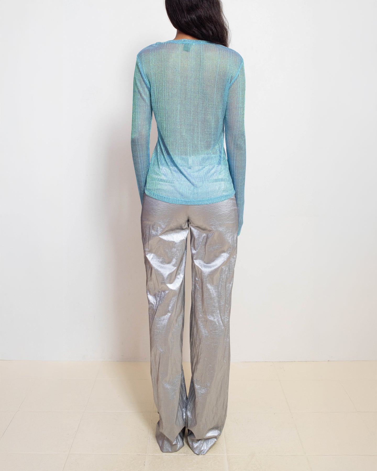 Aquamarine V-neck Top